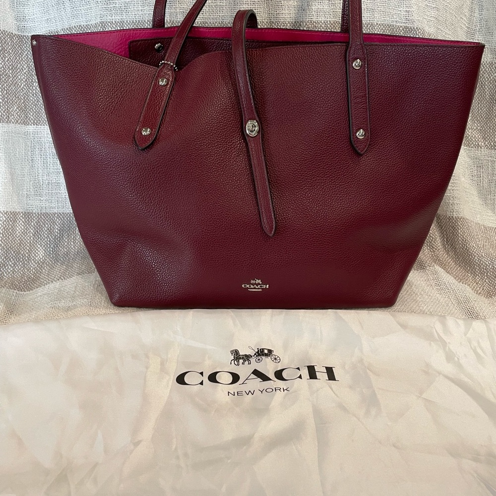 COACH Purple Tote w/ Dust Bag